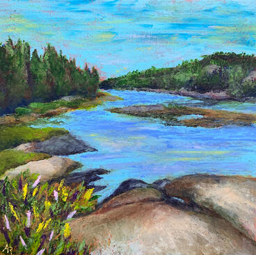 Lupines at High Tide